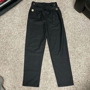 Kate Hewko criss cross button front high waist pants